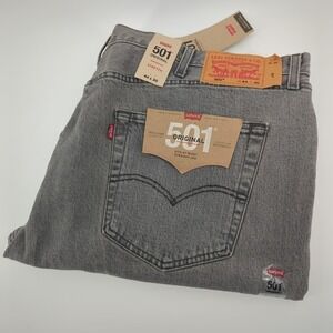 Levi's 501 Original Fit Jeans Men 44x30 Gray Button Fly Straight Leg NWT *READ*